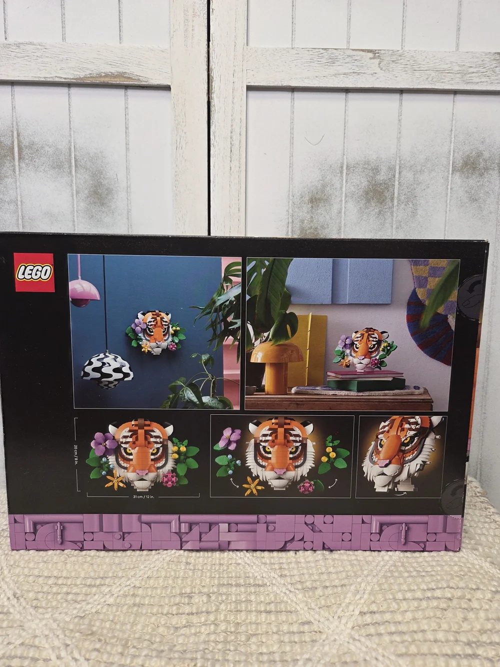 NIB LEGO Art Tiger Wall Decor Floral Tiger Head